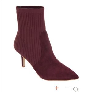 Marc fisher burgundy red suede boot size 7